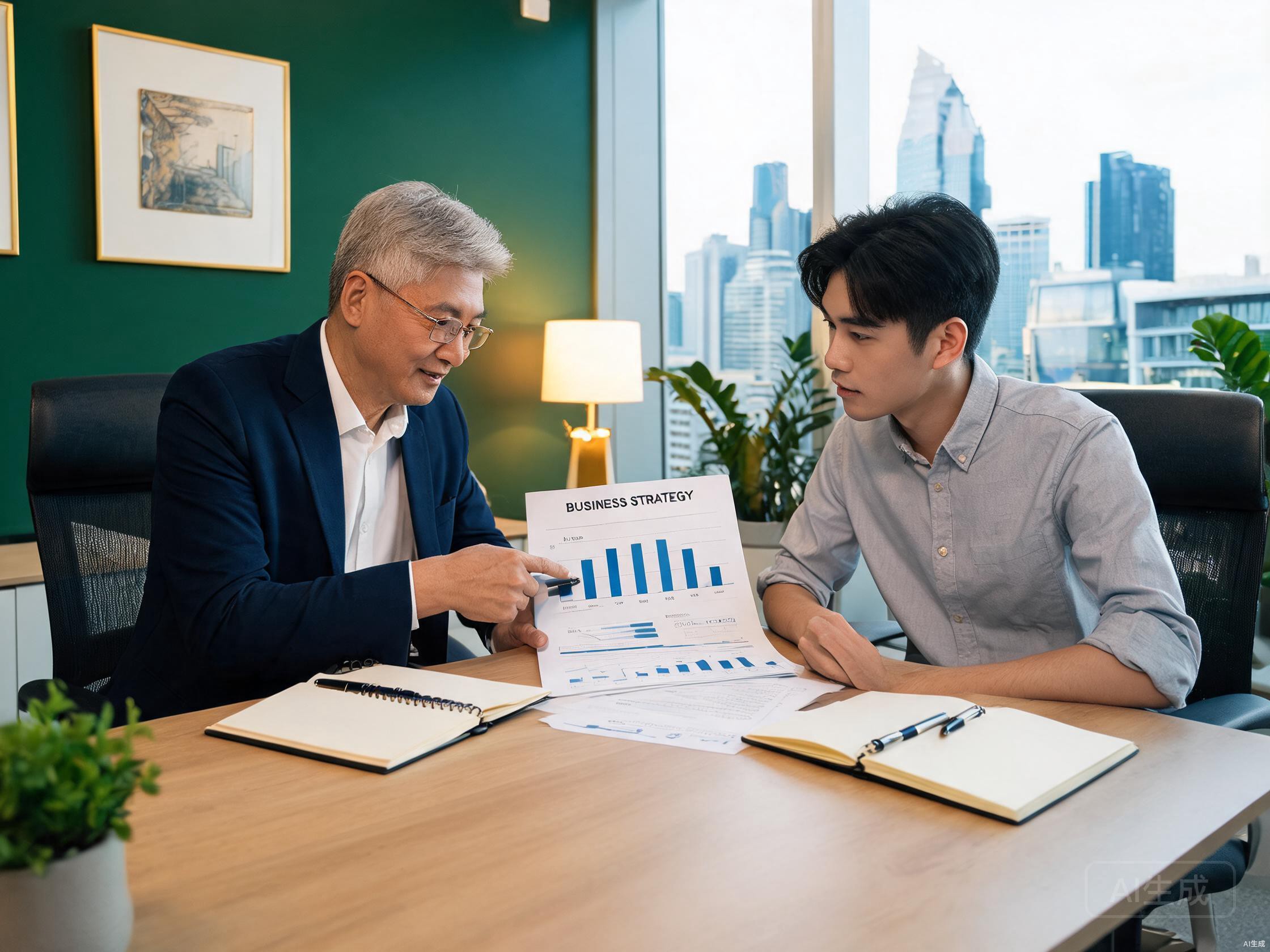 Business coaching and mentoring session